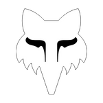 Fox Head 1.5'' Sticker - White