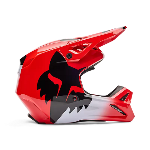 Youth V1 Shield Helmet  - Fluorescent Red