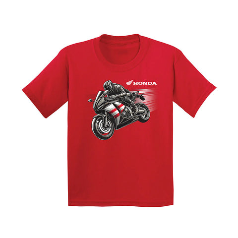 Youth Honda Motorcycle Tee - Red
