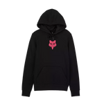 Women's Fox Head Fleece Pullover - Black/Pink