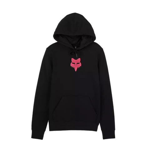 Women's Fox Head Fleece Pullover - Black/Pink