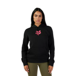 Women's Fox Head Fleece Pullover - Black/Pink