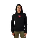 Women's Fox Head Fleece Pullover - Black/Pink