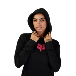 Women's Fox Head Fleece Pullover - Black/Pink