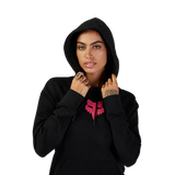 Women's Fox Head Fleece Pullover - Black/Pink