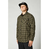 Reeves LS Woven Shirt - Olive Green