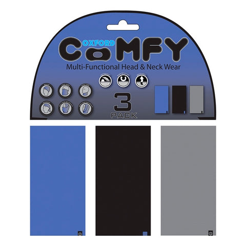 Comfy - Blue/Black/Grey - 3pk
