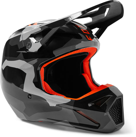 Youth V1 Bnkr Helmet DOT/ECE - Grey Camo