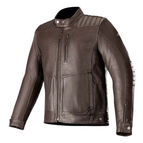 Crazy Eight Leather Jacket - Brown