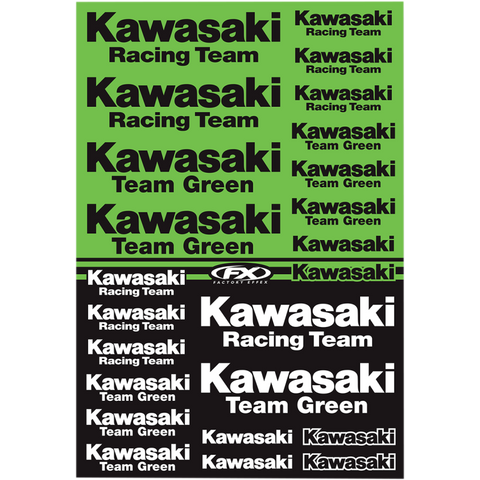 Kawasaki Racing Decal Kit