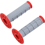 Half Waffle Grips - Dual Compound - Light Grey/Red