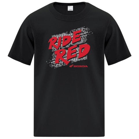 Youth T-Shirt - Ride Red - Black