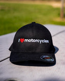 Pro Cycle "I heart motorcycles" Flex Fit Hat - Black