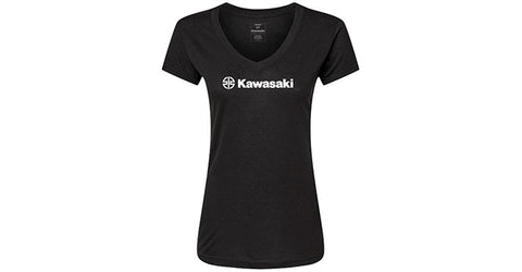 Women's Kawasaki V-Neck Tee - Black
