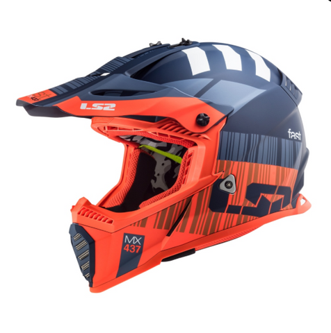 Gate Helmet - XCode OG - Gloss Fluorescent Orange/ Blue