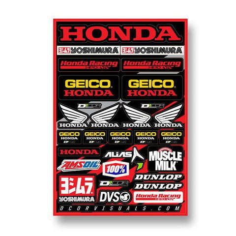 Team Geico/Honda Decal Sheet - 12mm